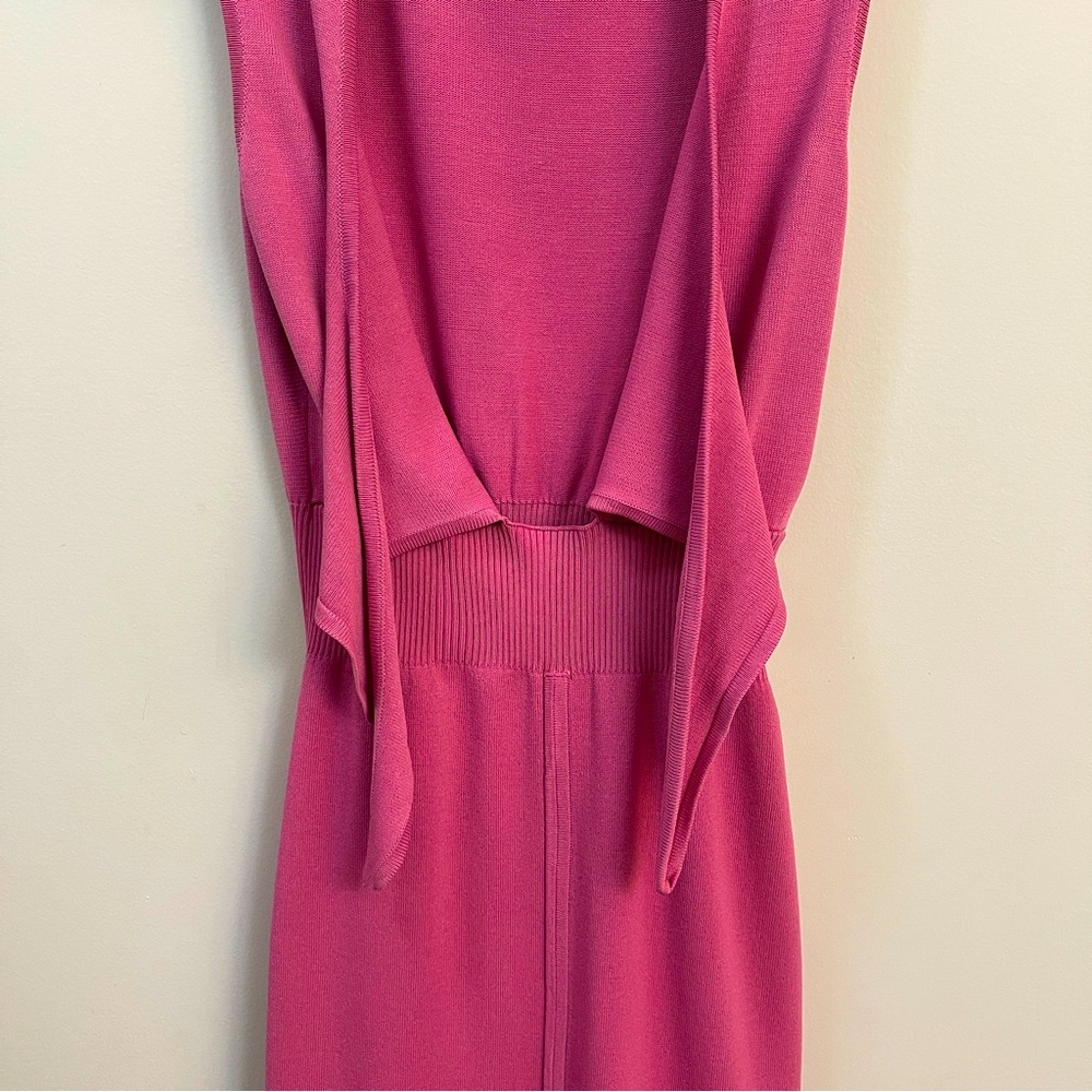 Eva Mendes for New York & Company Sleeveless Blouson Tied V-Back Knit Dress - XS - Picture 7 of 13